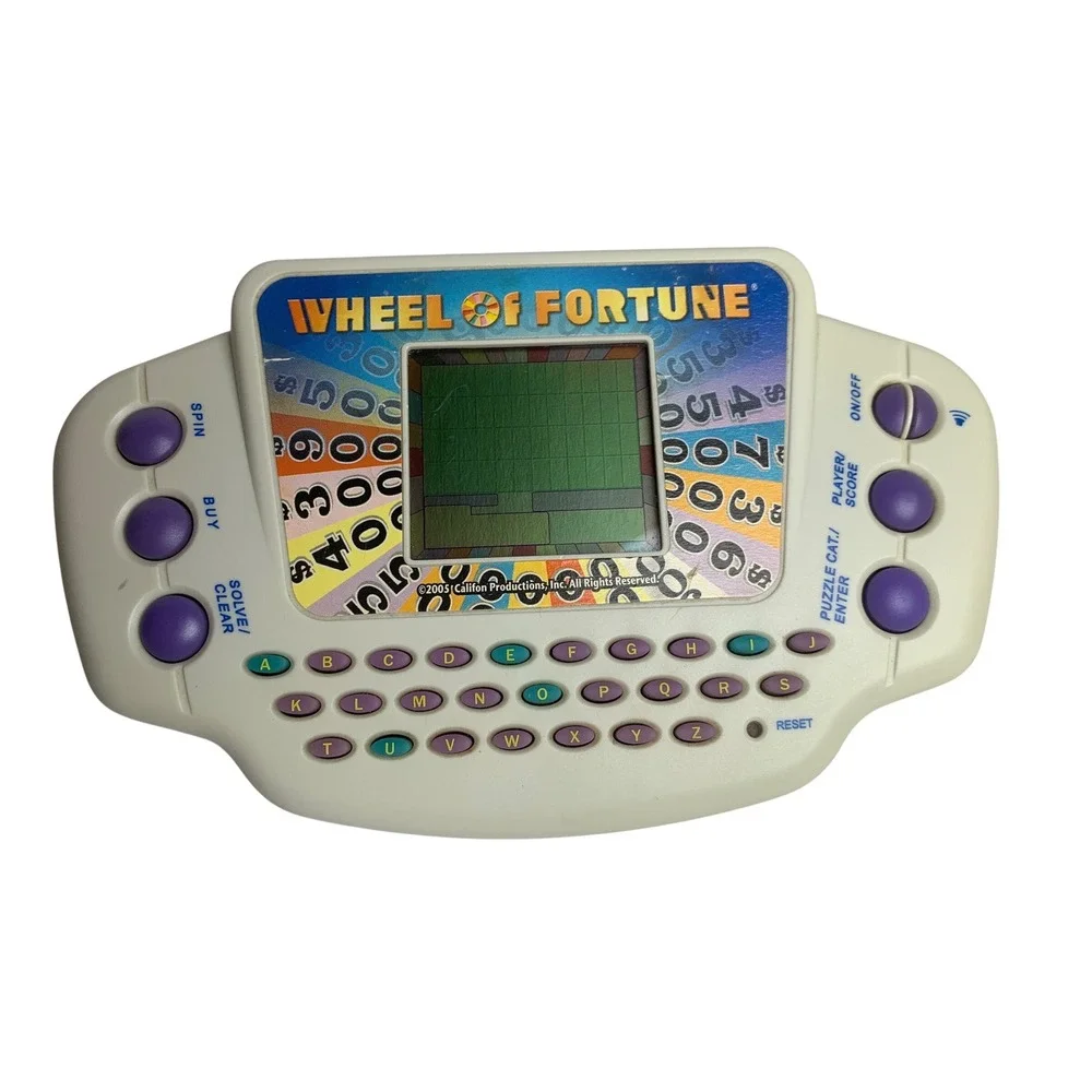 Y2K Wheel of Fortune Handheld Electronic Game 2005 ‎ Retro Puzzle Works